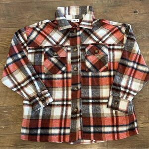 SPLA Oversized Plaid Shacket Shirt Jacket Small